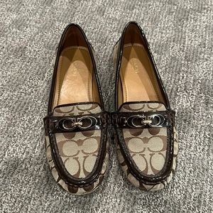 Beautiful brown Coach Flats